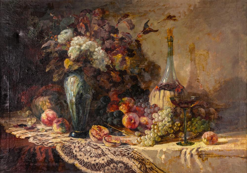 20TH CENTURY STILL LIFE WITH WINE  300917