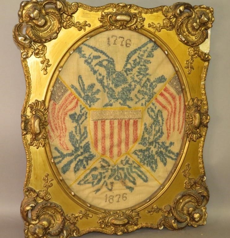 GOLD LEAF PLASTER MOLD FRAMED CENTENNIAL