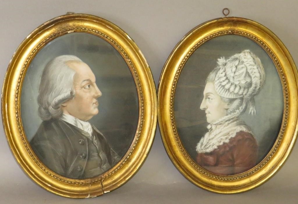 PAIR OF PORTRAITSca. 1800; presumably