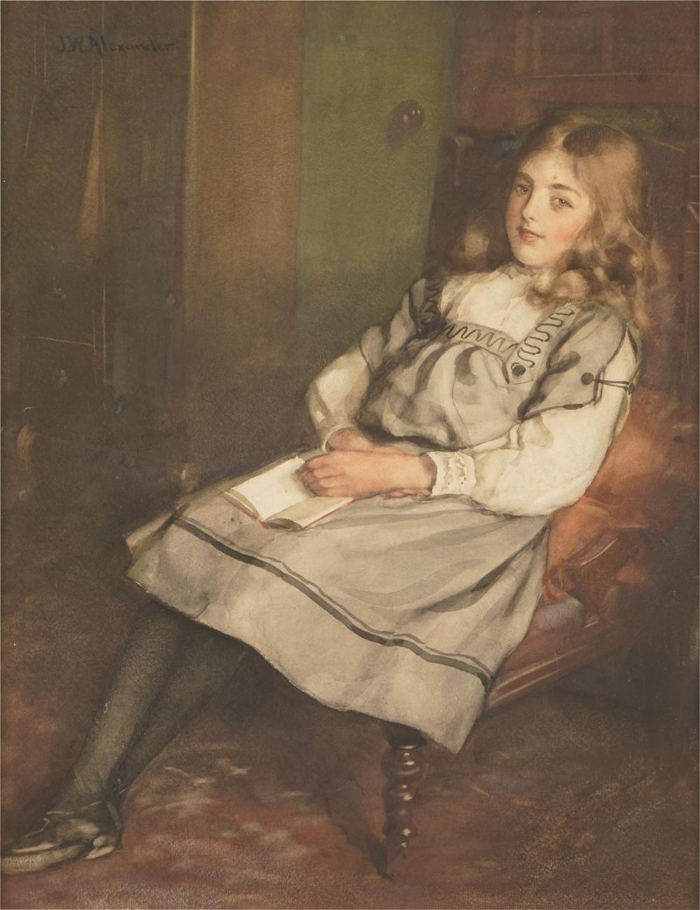 JOHN WHITE ALEXANDER (1856-1915): GIRL