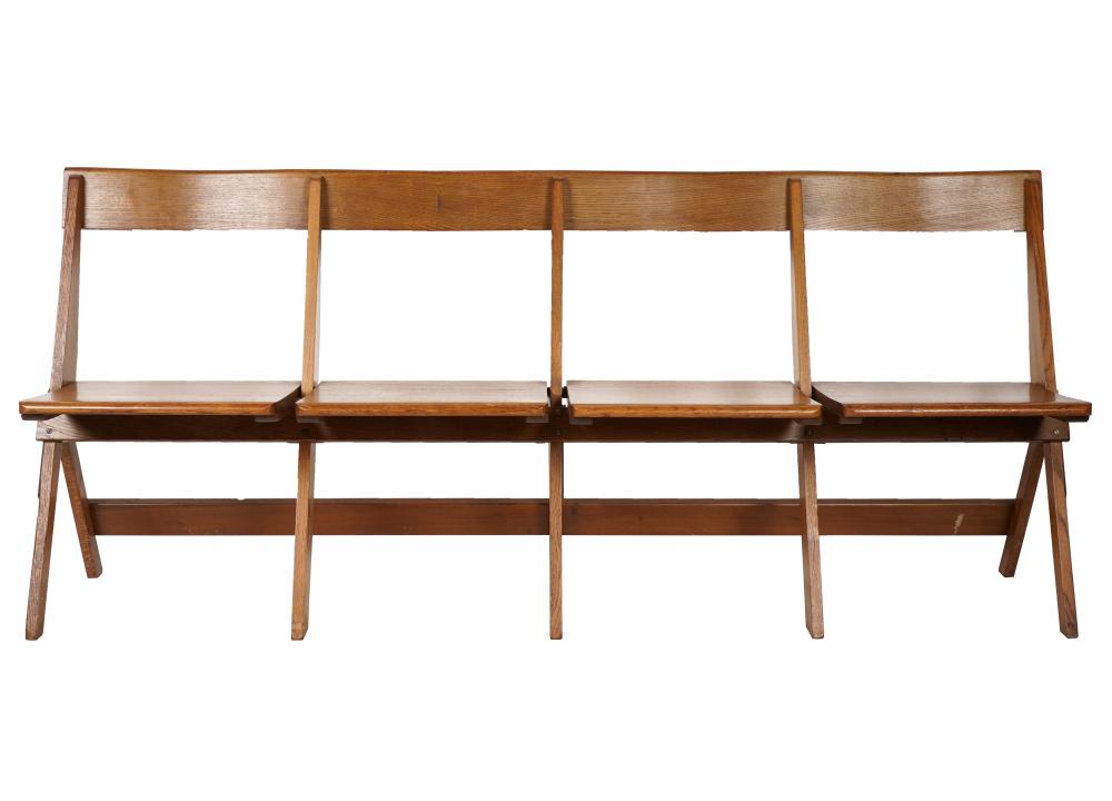 AMERICAN OAK FOUR-SEAT BENCHfirst