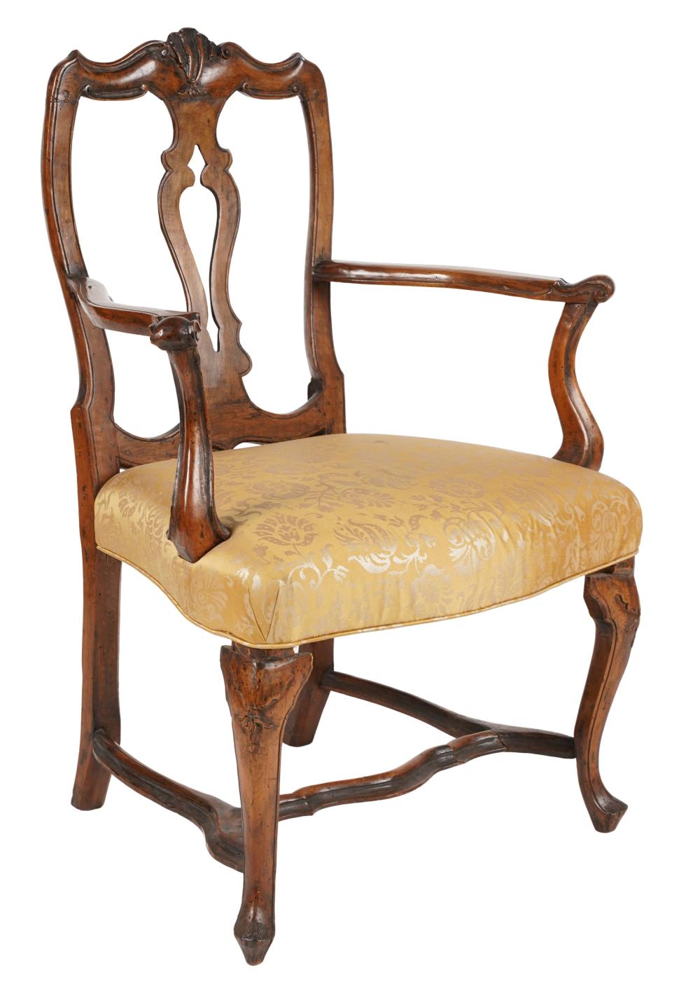 ITALIAN ROCOCO CARVED ARMCHAIR18th 300989