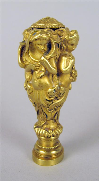 Continental gilt bronze seal  