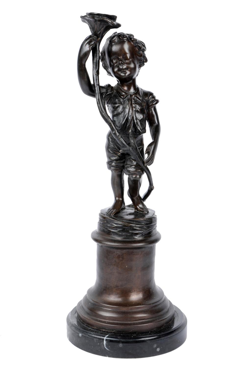 CONTINENTAL BRONZE FIGURE OF A