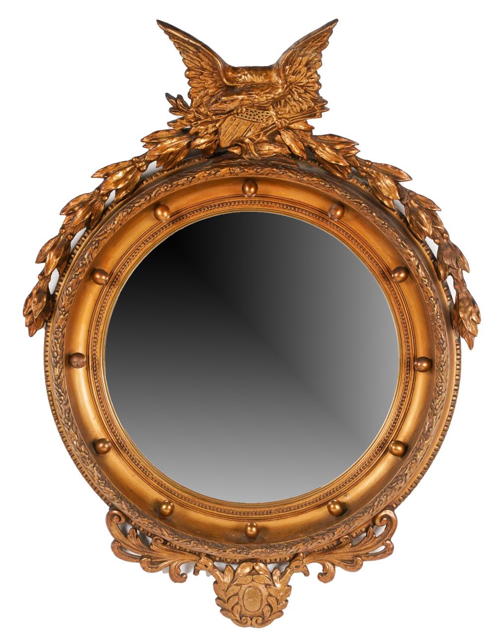 FEDERAL STYLE CARVED GILTWOOD CONVEX 3009d2