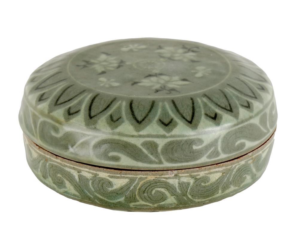 KOREAN GREEN GLAZED CERAMIC COVERED 3009ed