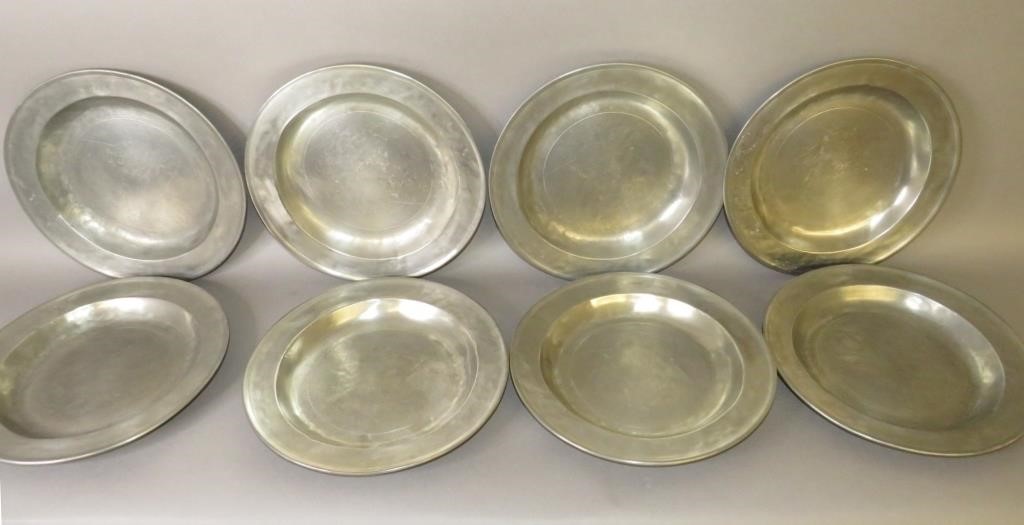 8 REPRODUCTION PEWTER PLATES BY 300a79