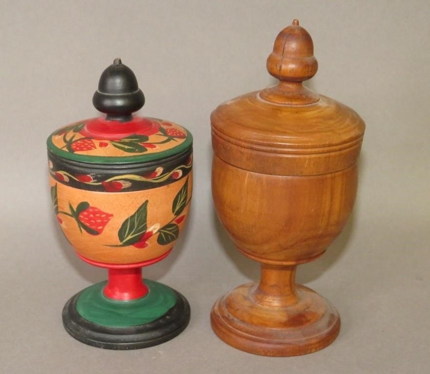 2 REPRODUCTION LIDDED TURNINGS