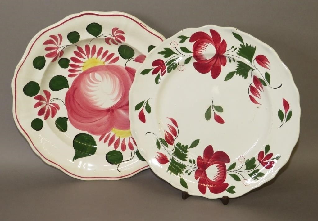 2 STAFFORDSHIRE PLATESca. 1830; Early