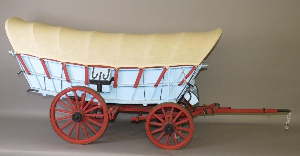 FOLK ART CRAFTED CONESTOGA WAGON