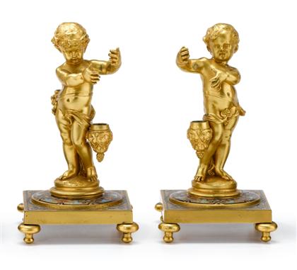 Pair of French champleve and gilt 4cdf5
