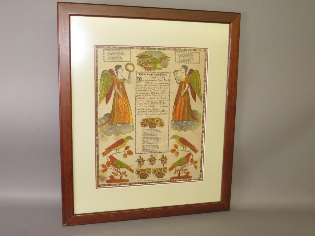 FRAMED COLOR ACCENTED PRINTED BIRTH 300b9a