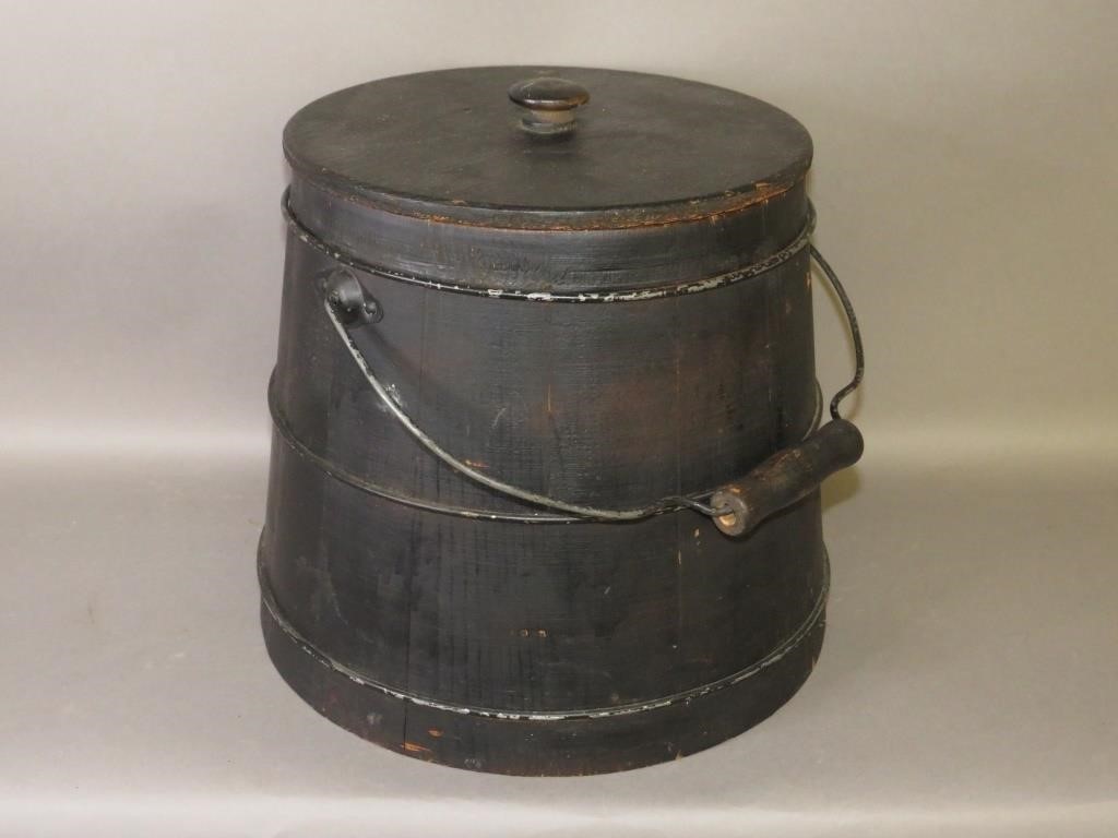 RAILROAD SPOUTED WOODEN WATER BUCKET 300b9c