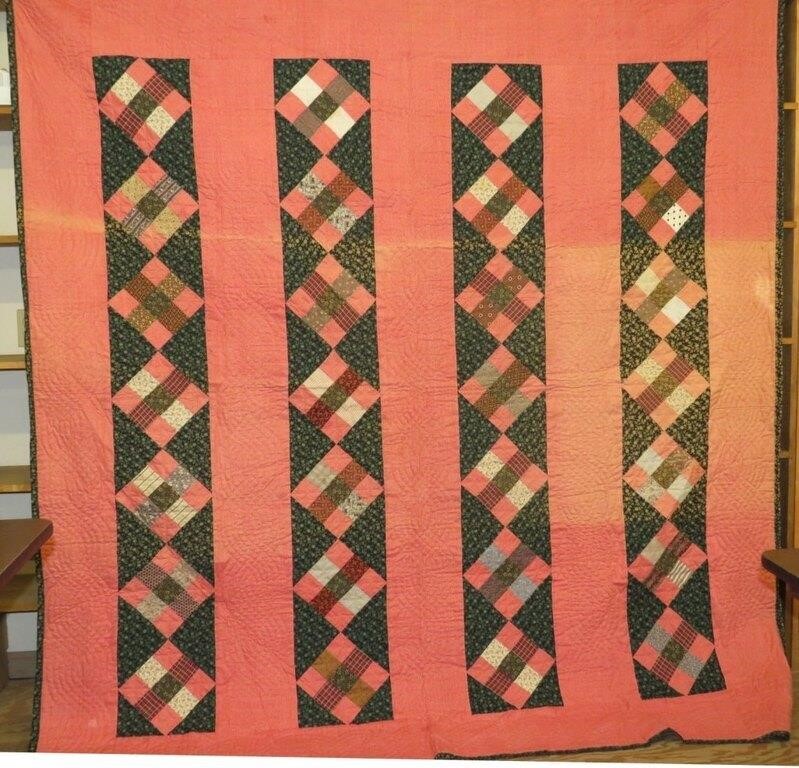 PA GREEN & RED CALICO FABRIC "BAR"