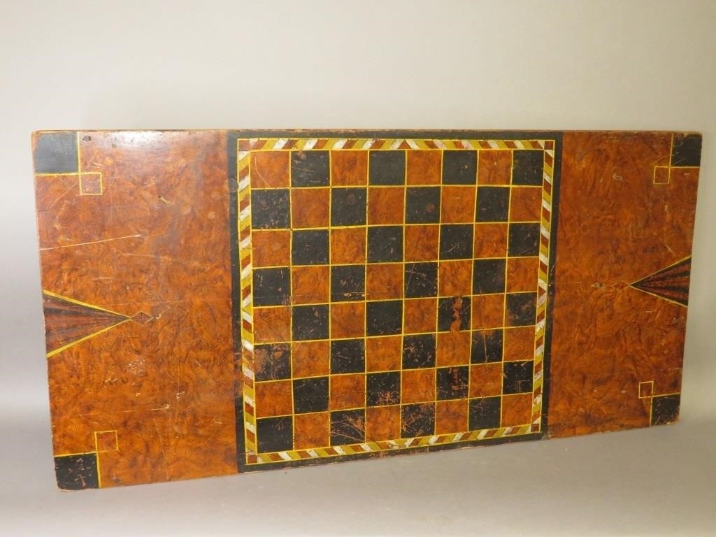 VICTORIAN ERA PAINTED CHECKERBOARDca  300c2b