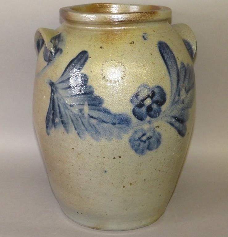 COBALT DECORATED STONEWARE JARca.