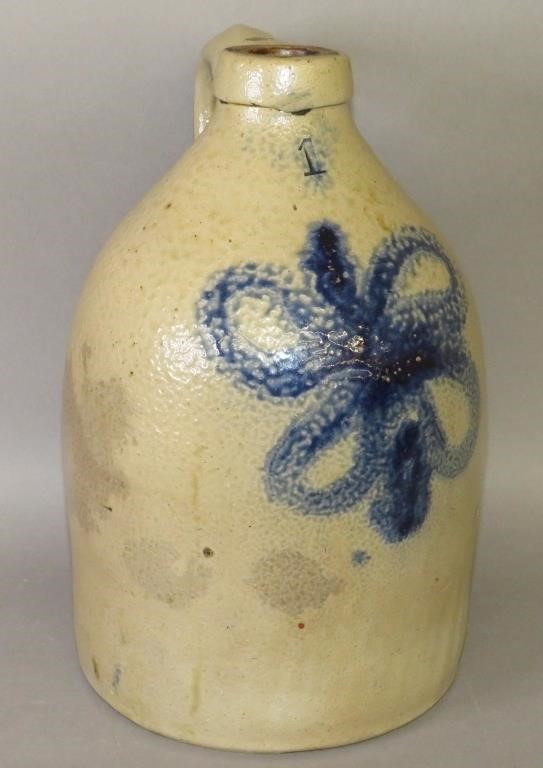 ONE GALLON COBALT DECORATED STONEWARE 300c49