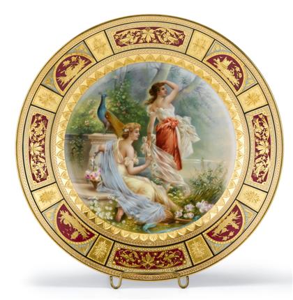Vienna porcelain cabinet plate    Painted