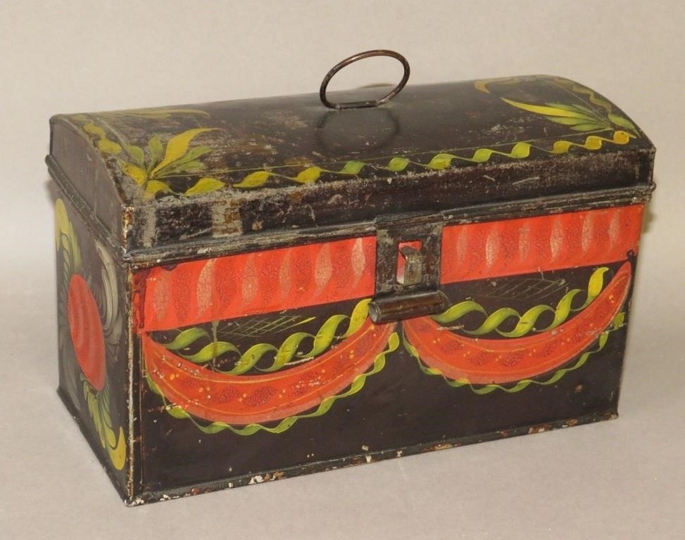 TOLEWARE DOMED LID DOCUMENT BOXca  300d08