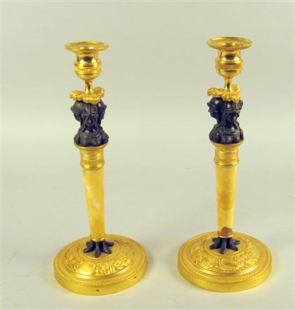 Pair of Empire style alabaster  4ce1d