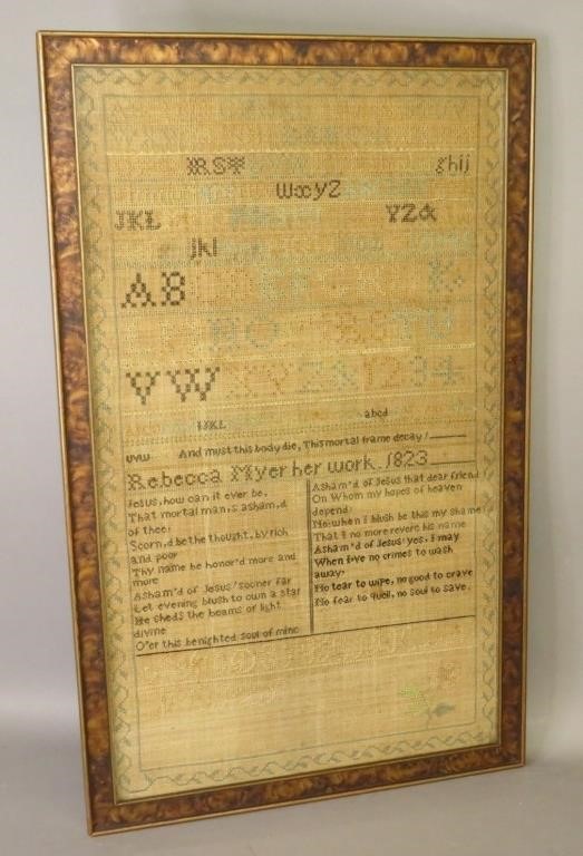 FINE LANCASTER CO PA FRAMED SAMPLER 300d6d