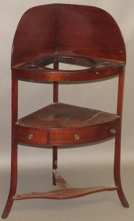 MAHOGANY CORNER WASHSTANDca. 1810;