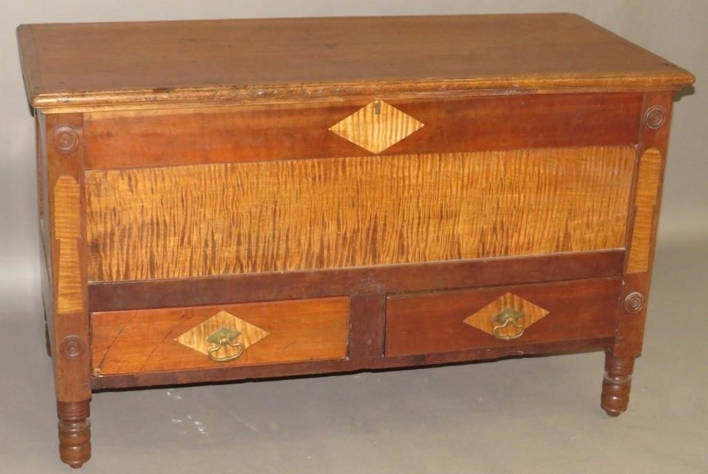 BLANKET CHESTca. 1830; mixed wood chest