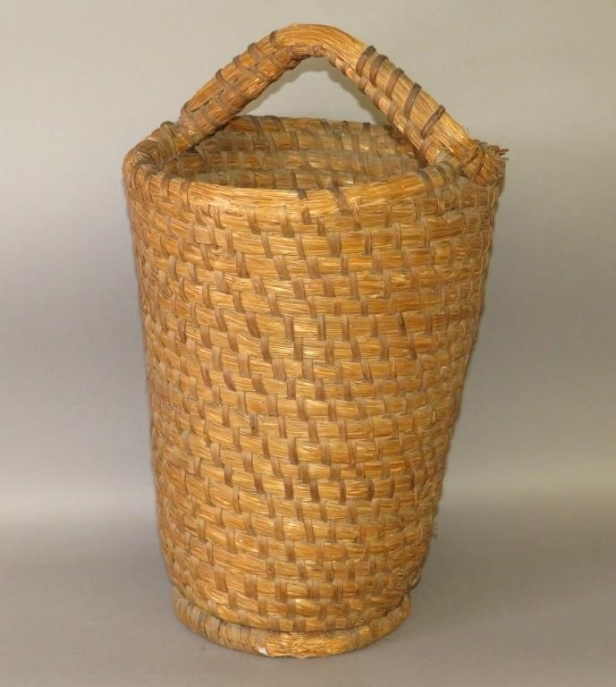 RARE FORM COILED RYE STRAW HANDLED