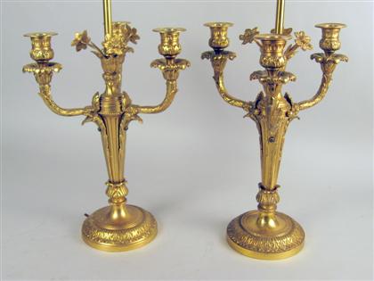 Pair of Louis XVI style gilt metal