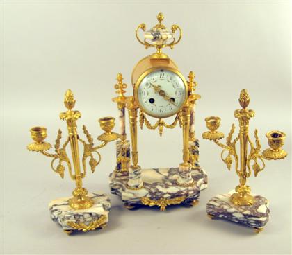 French marble and gilt metal clock 4ce34