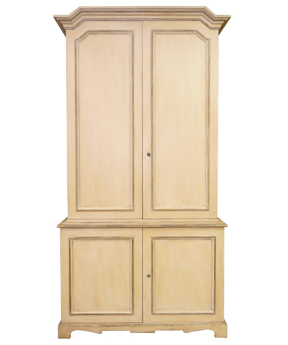 LARGE GUSTAVIAN-STYLE PAINTED CABINETin
