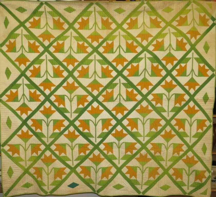 COTTON TULIP OR VIRGINIA LILY PIECEWORK