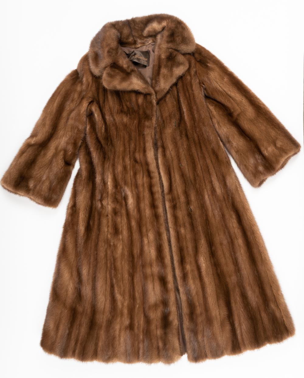 CHRISTIE BROTHERS BROWN FUR COATwith 300f5b