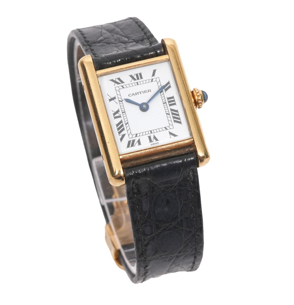 CARTIER 18K SOLID GOLD LADYS TANK WATCHIconic