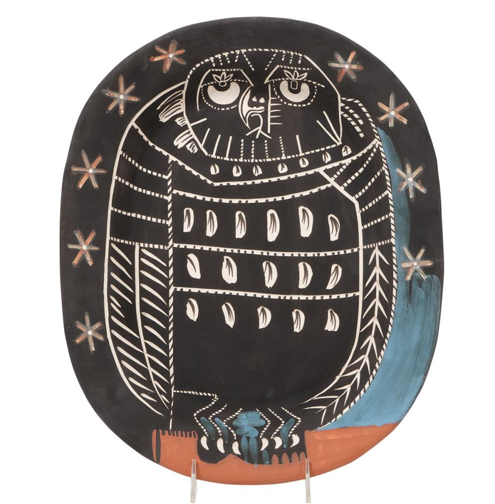 PABLO PICASSO 'BRIGHT OWL' MADOURA