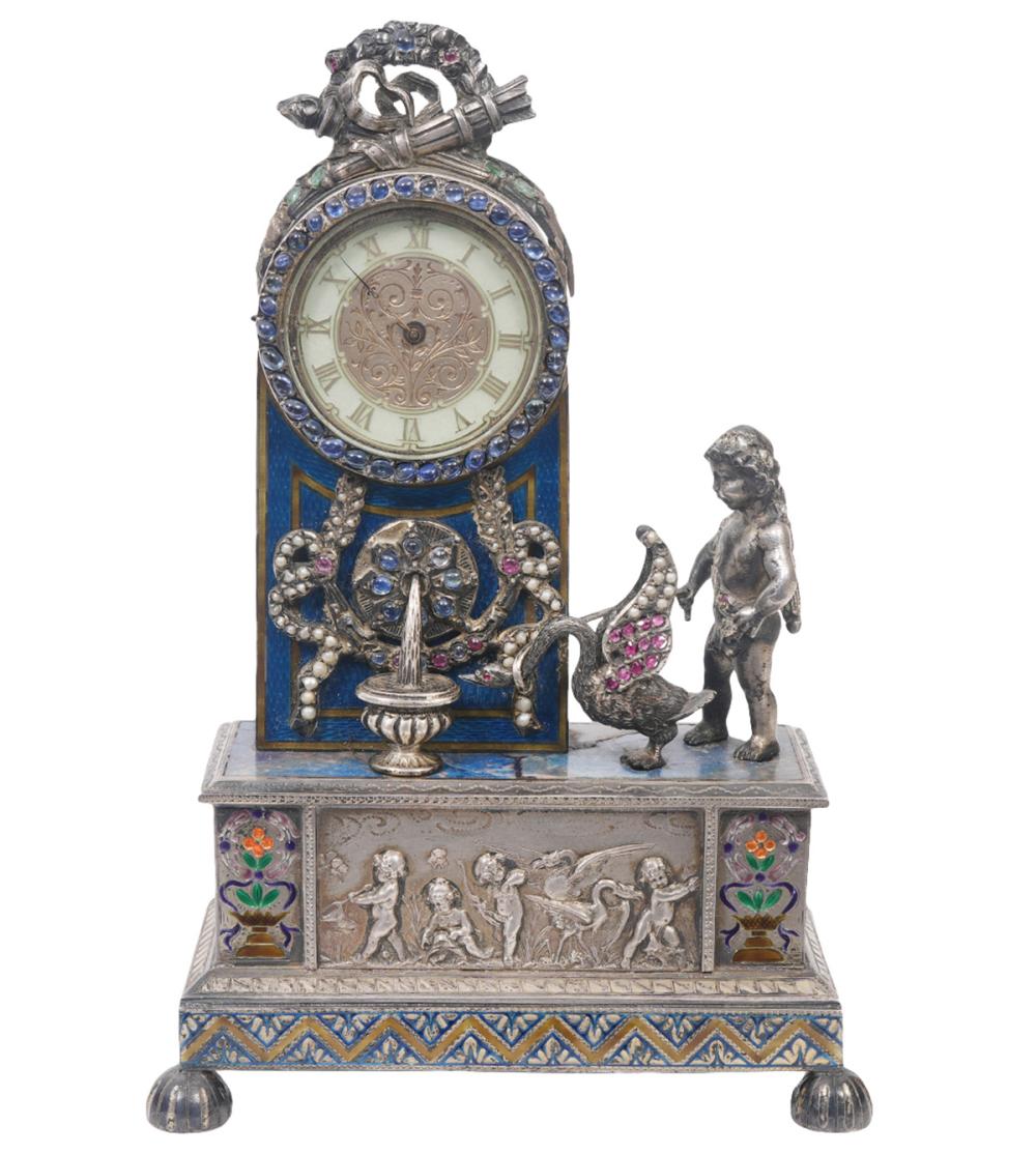 ANTIQUE VIENNESE SILVER ENAMEL