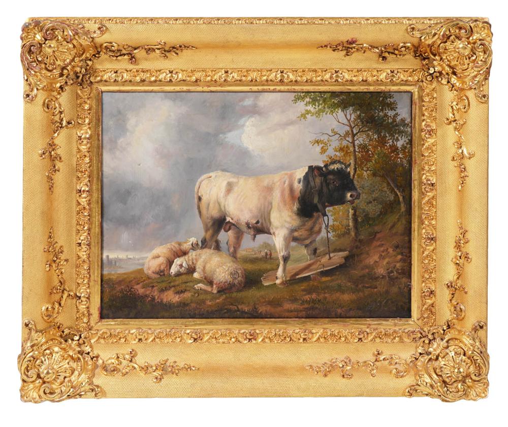 THOMAS SIDNEY COOPER 'BULL IN LANDSCAPE'