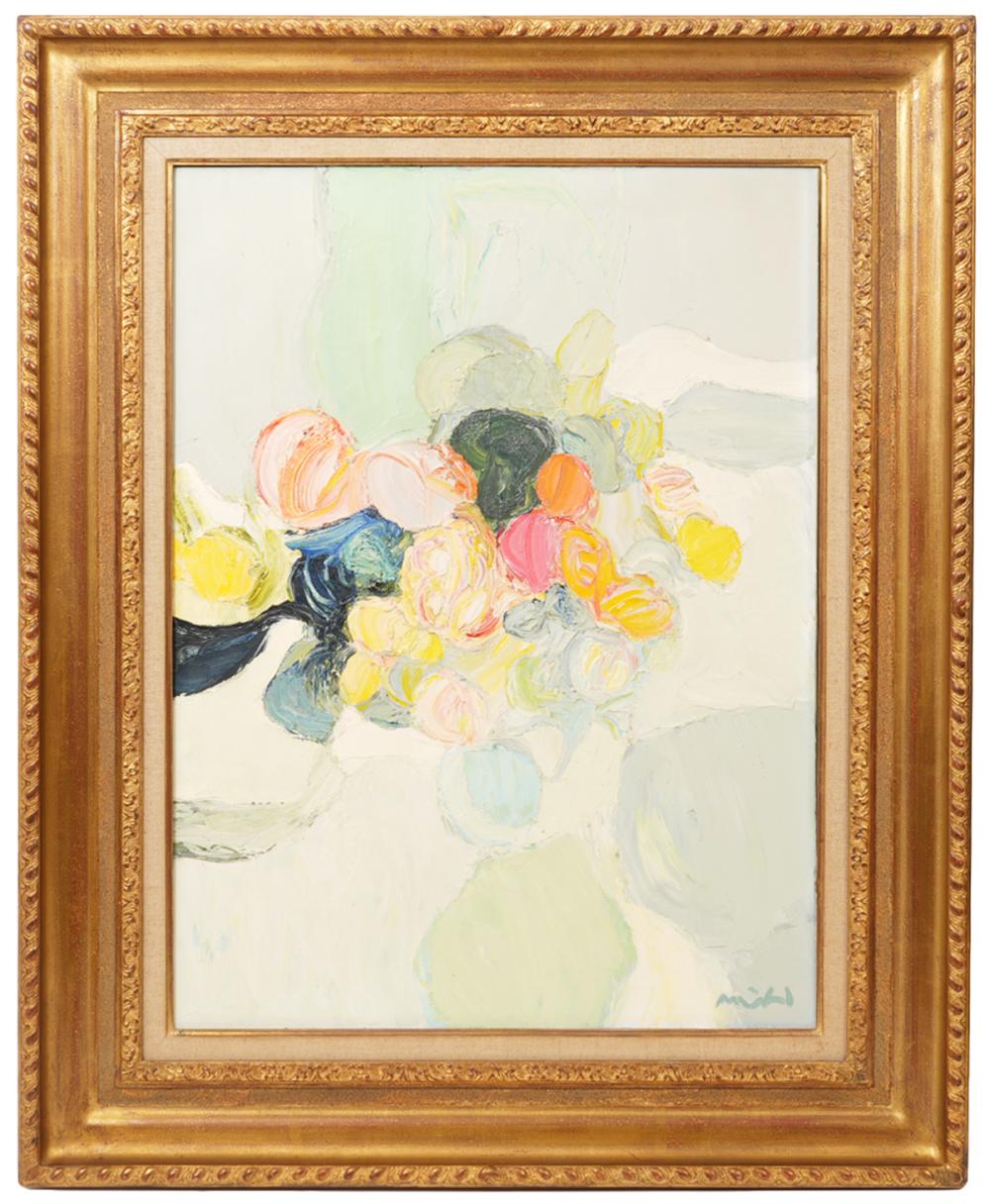 ROGER MUHL BOUQUET OIL PAINTING -