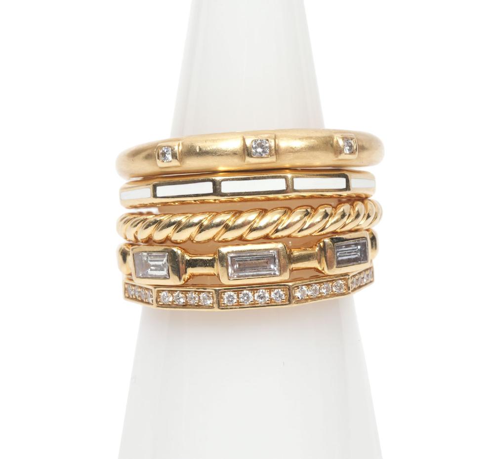 DAVID YURMAN STAX DIAMOND 18K 30108d