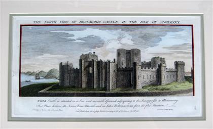 Eight hand-colored engraving of castles