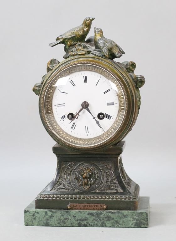 PATINATED BRONZE CLOCK AFTER AUGUSTE 2fe9a0