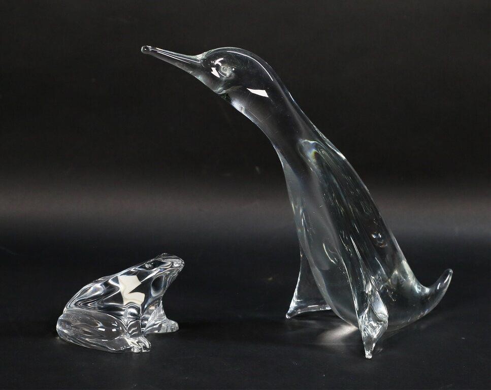 2 ART GLASS ANIMALS INCLUDING BACCARAT2 2fe9bb