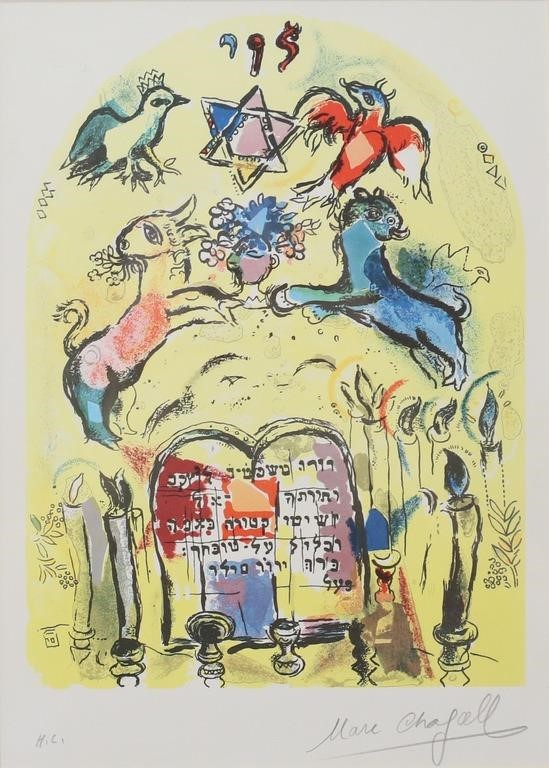 MARC CHAGALL LITHOGRAPH THE TRIBE