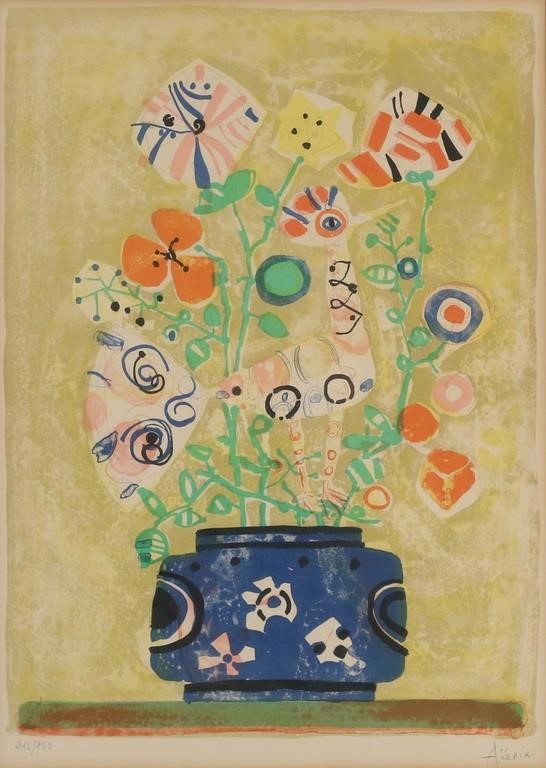 PAUL AIZPIRI LITHOGRAPH STILL LIFE