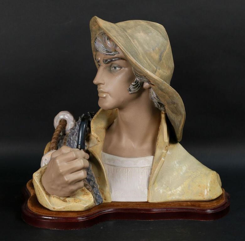 LLADRO PORCELAIN FISHERMAN BUSTLladro