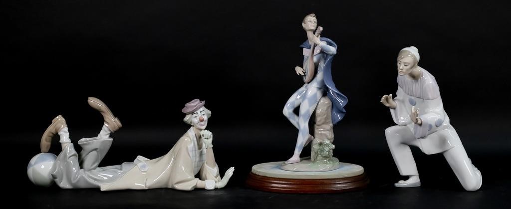 3 LLADRO PORCELAIN FIGURINES CLOWNS3 2fea1a