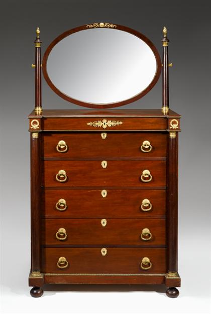 Empire gilt bronze mounted mahogany