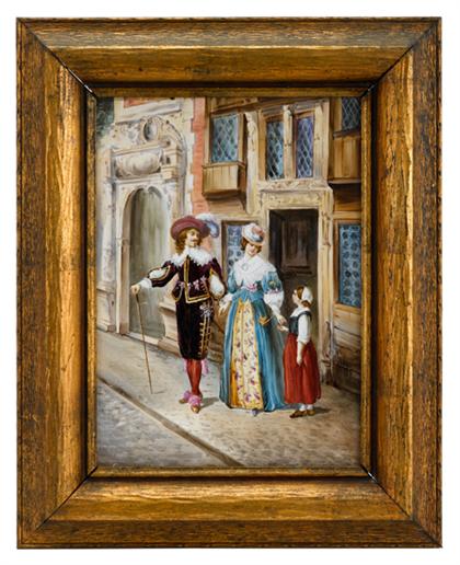 French framed porcelain plaque 4caac