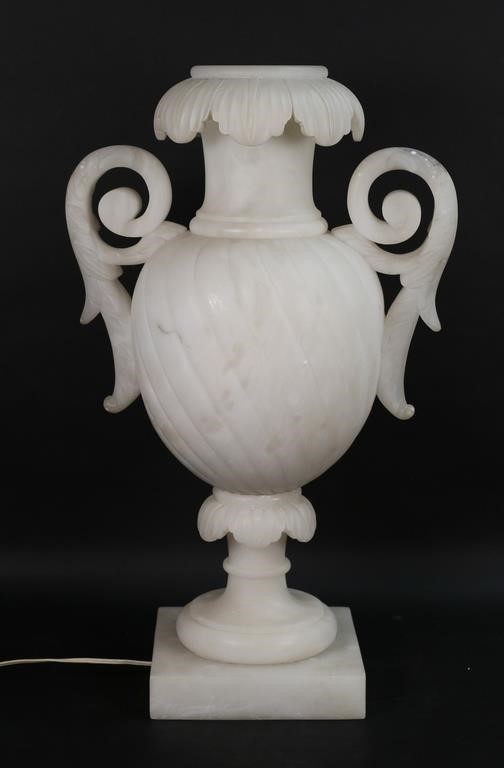 NEOCLASSICAL STYLE ALABASTER URN FORM