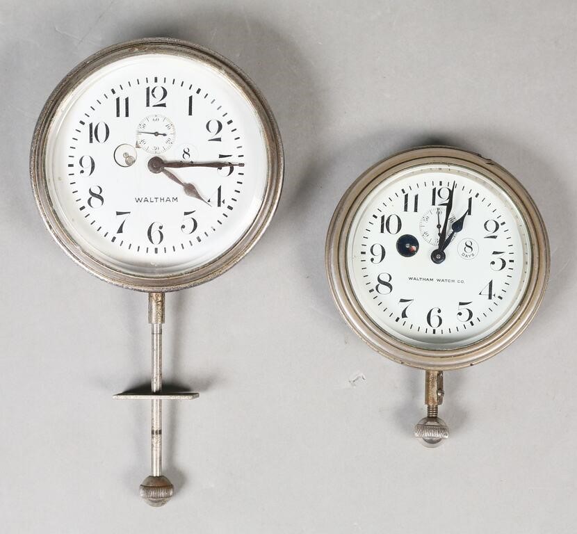 2 WALTHAM 8 DAYS AUTOMOBILE CLOCKS2